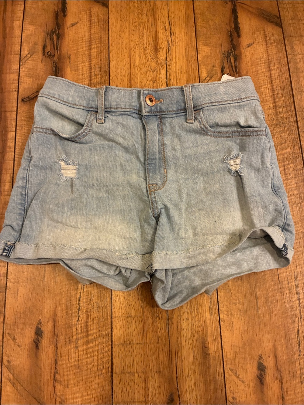 abercrombie kids Light Blue Denim Shorts
